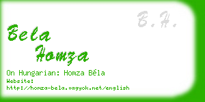 bela homza business card
